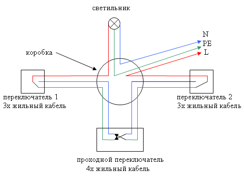 подключение переключателя